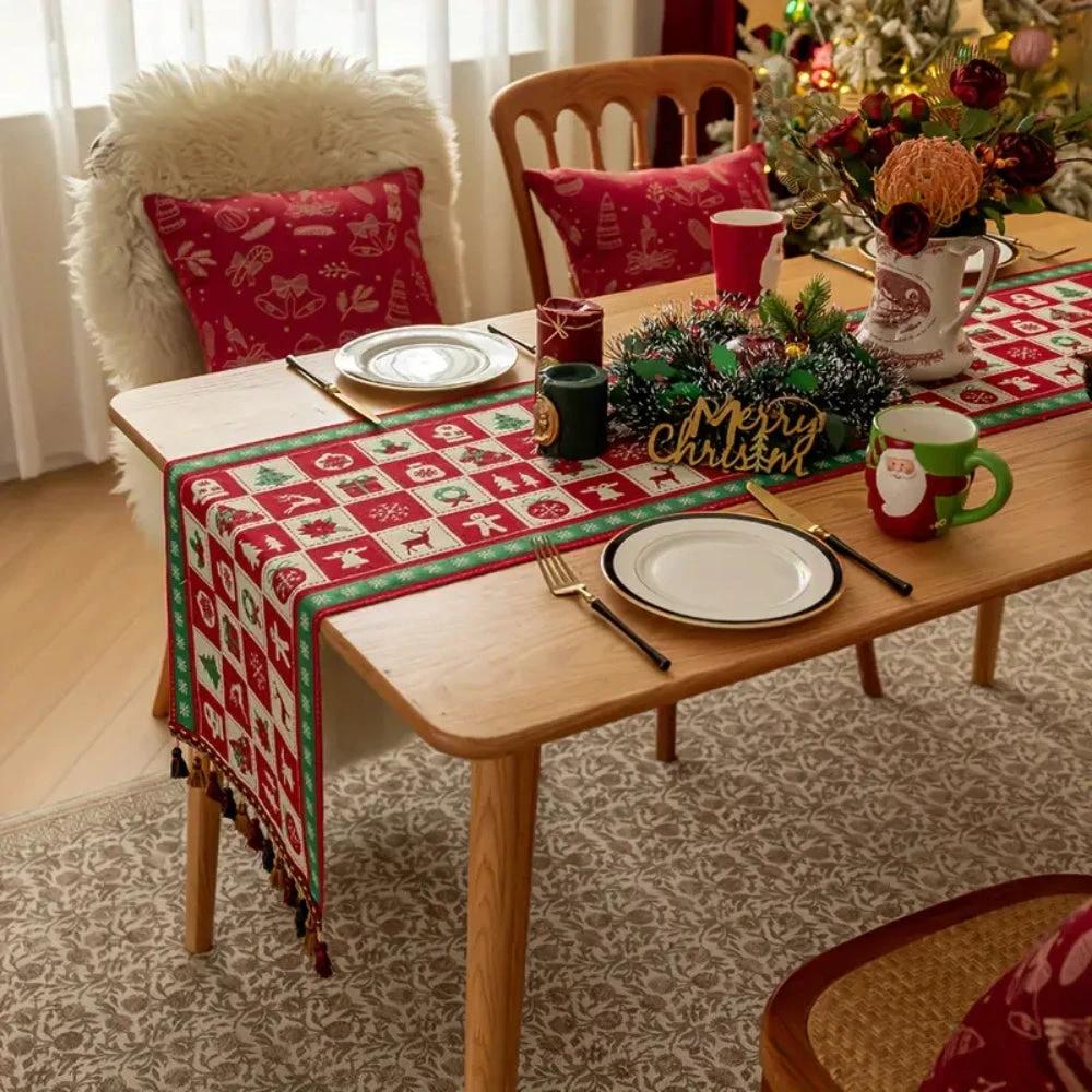 Festive Charm Holiday Table Runner by Casa & Beyond