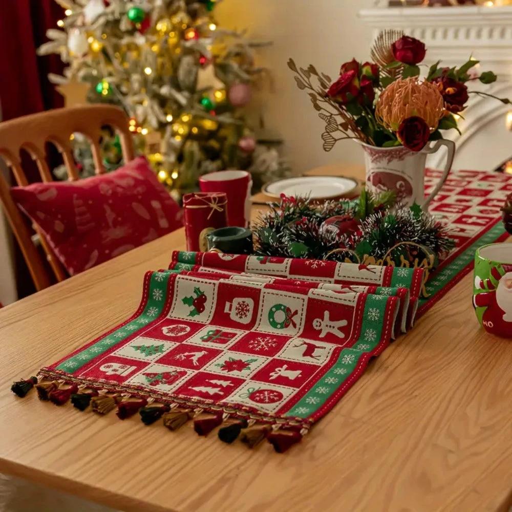 Festive Charm Holiday Table Runner by Casa & Beyond