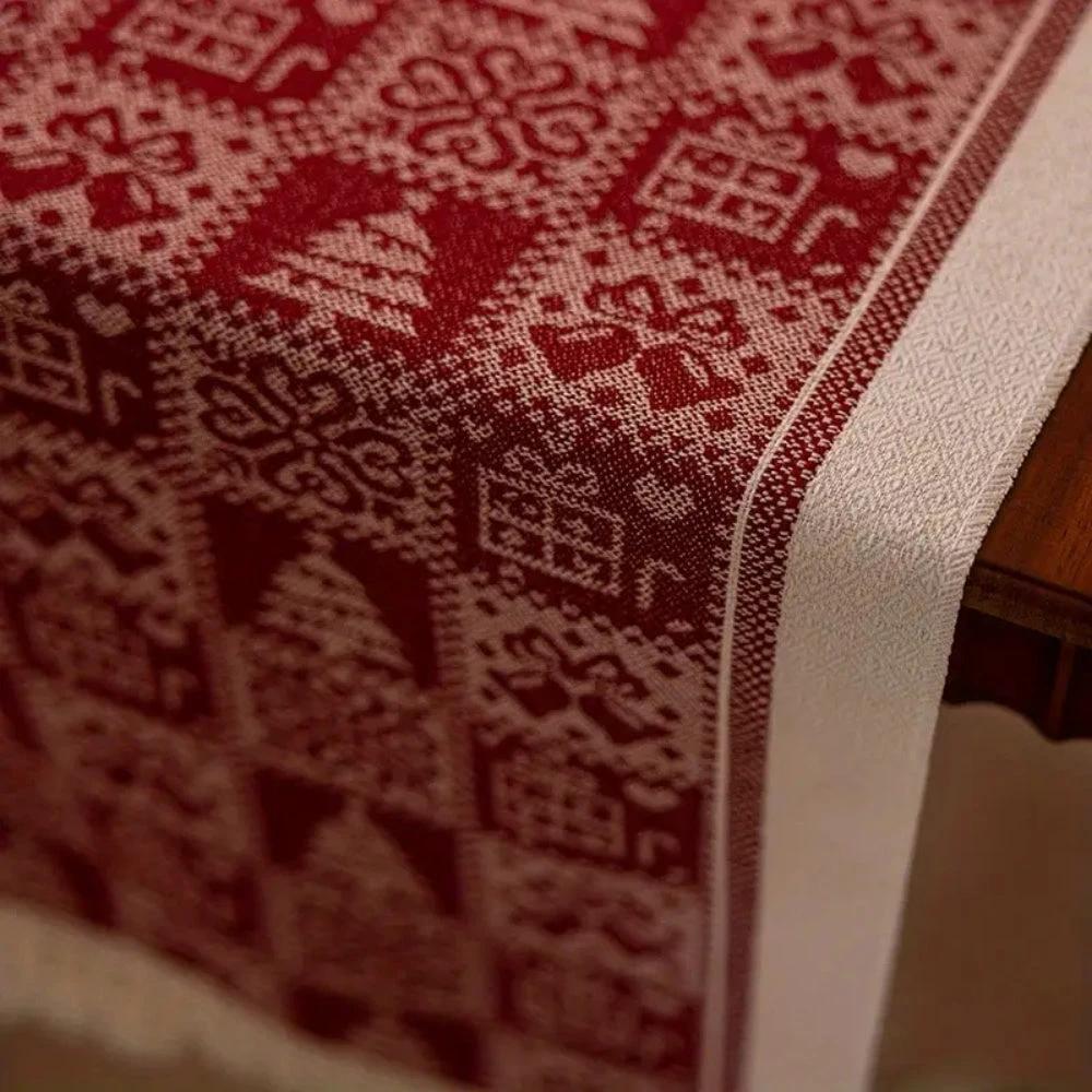 Festive Christmas Elk Table Runner by Casa & Beyond