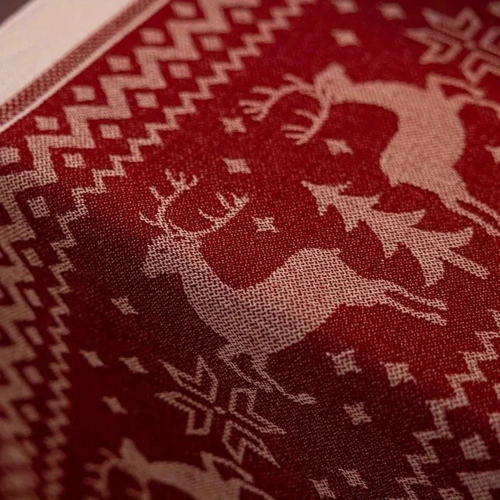 Festive Christmas Elk Table Runner by Casa & Beyond