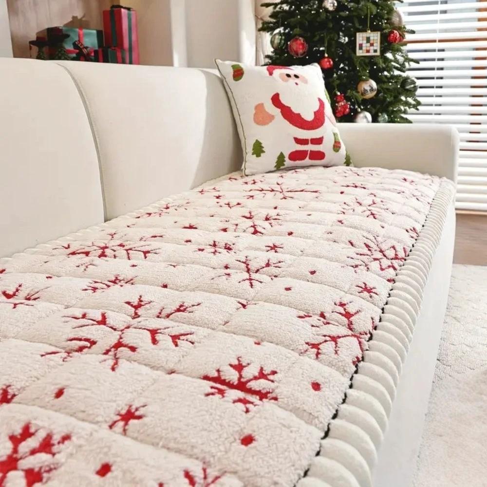Festive Holiday Winter Sofa Cover by Casa & Beyond