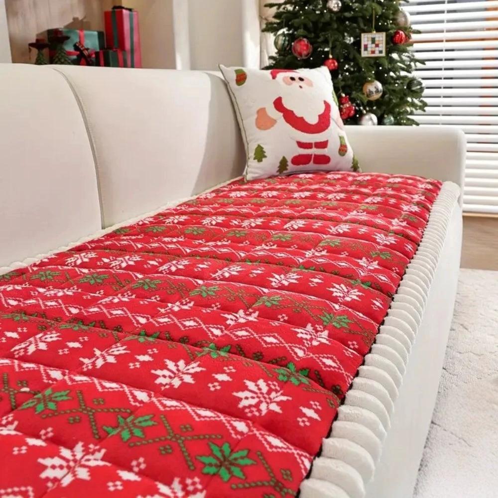 Festive Holiday Winter Sofa Cover by Casa & Beyond