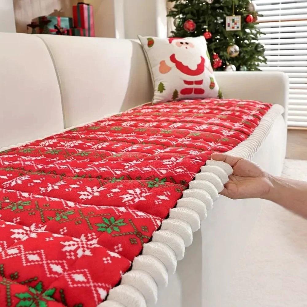 Festive Holiday Winter Sofa Cover by Casa & Beyond