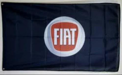 Fiat Black Flag 3X5 Ft Polyester Banner USA 90x150cm by flagsjustdoit