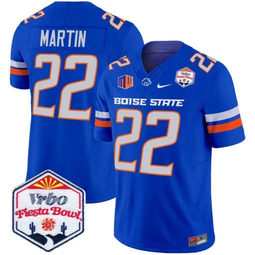 Doug Martin Jersey #22 Boise State Broncos 2025 Fiesta Bowl Patch Vapor Royal by My Store