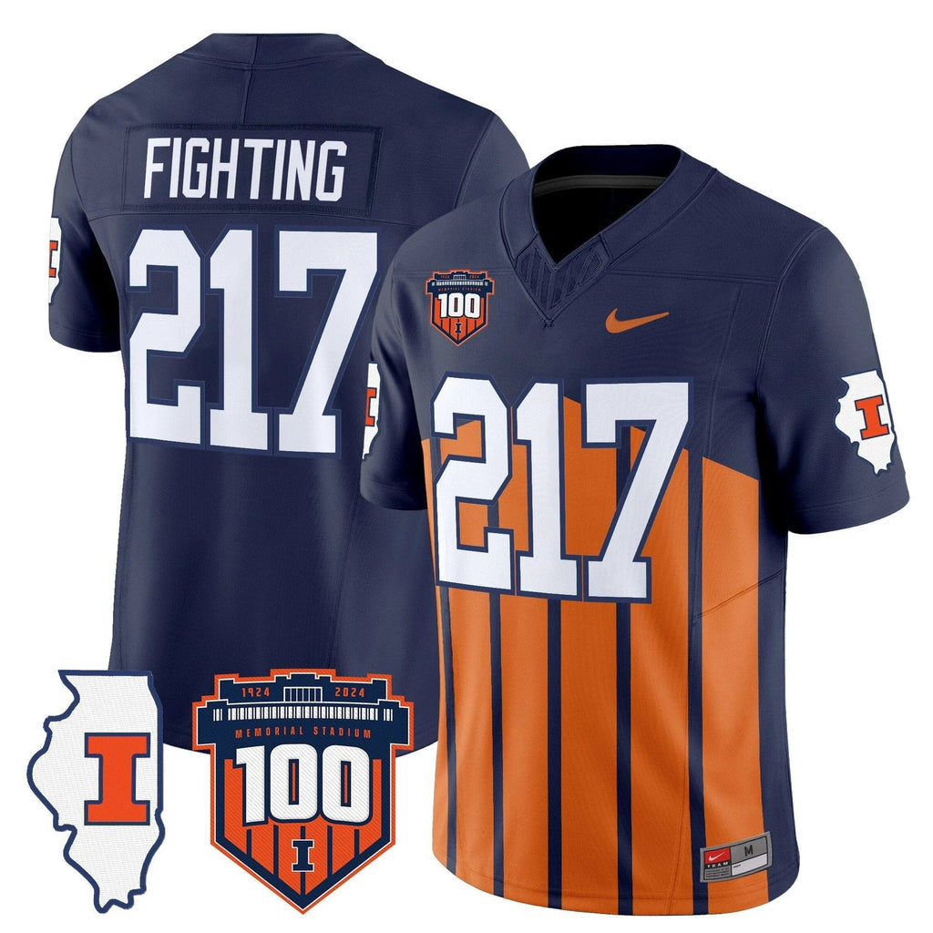 Fighting Jersey #217 Illinois Fighting 100th Memorial Stadium Throwback by My Store