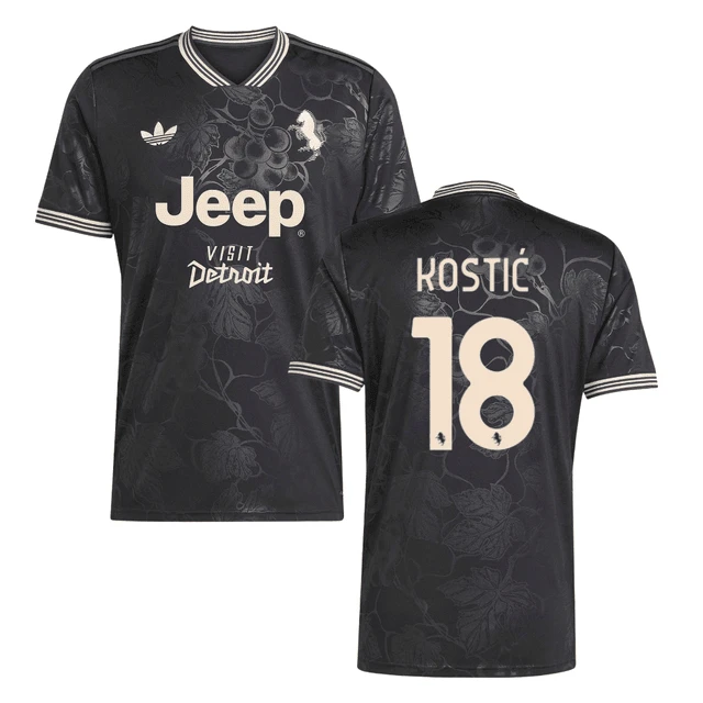 Filip Kostić 18 Juventus 2025-26 Third Match Jersey – Black by Soccer Jersey