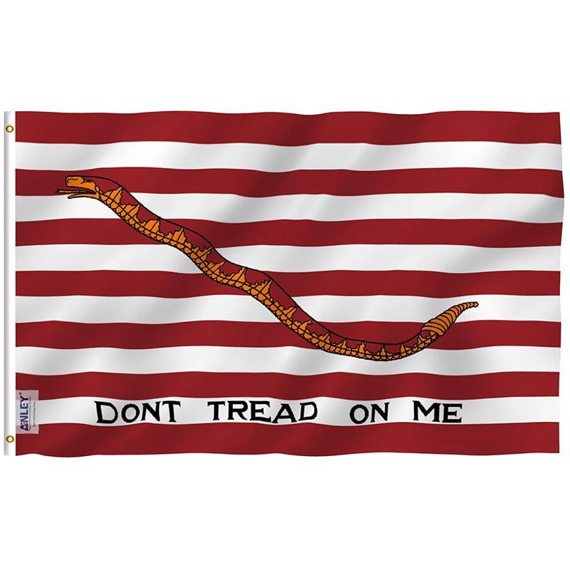 First Navy Jack Flag - Dont Tread On Me Flag with Brass Grommets 3X5Ft Banner USA by flagsjustdoit