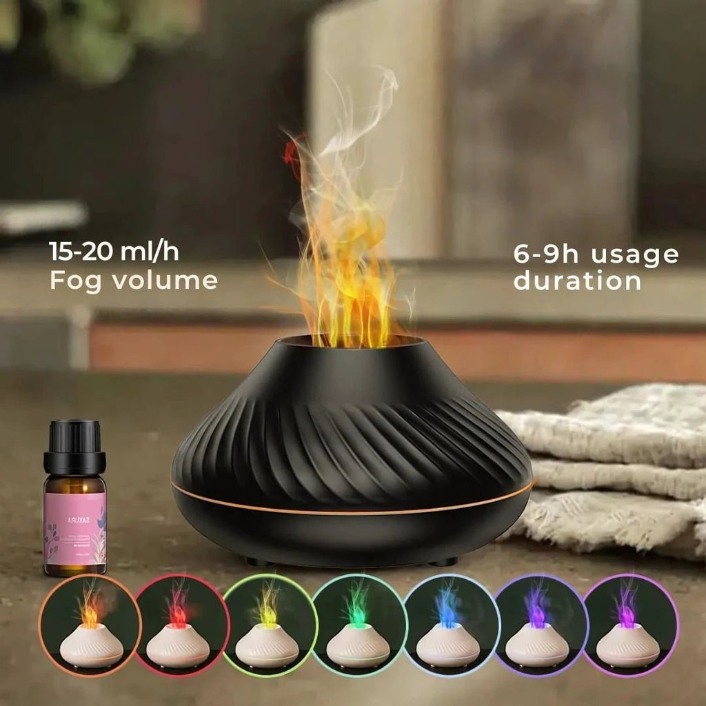 FlameGlow Air Humidifier Aromatherapy Diffuser | Adds Moisture - Relieves Dry Air - Helps to Relax - Quiet Diffuser for Home or Office Bowlift by Bowlift