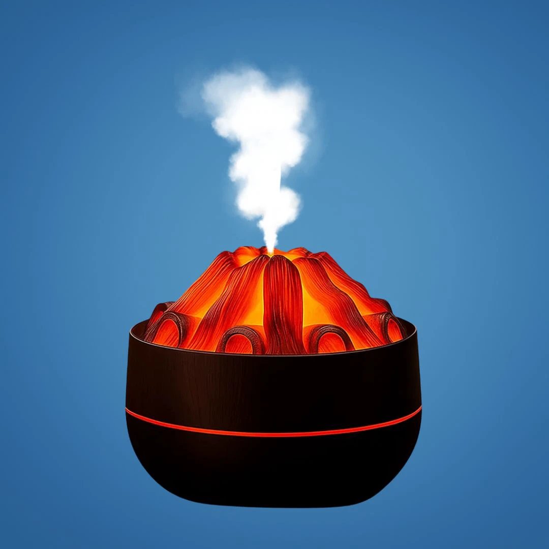 FlameMist | Essential Oil Diffuser – Flame LED – Two Mist Modes – Quiet USB Design – Home Relaxation Bowlift by Bowlift