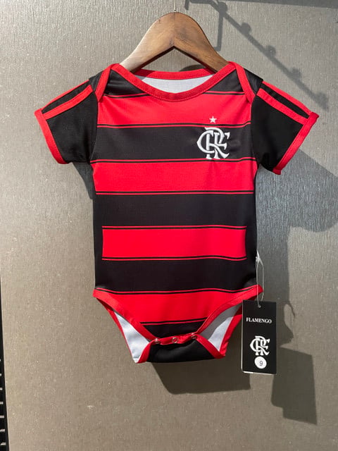 Flamengo 2025-26 Adorable Future Fan Gear Baby Bodysuit – Red black by Soccer Jersey