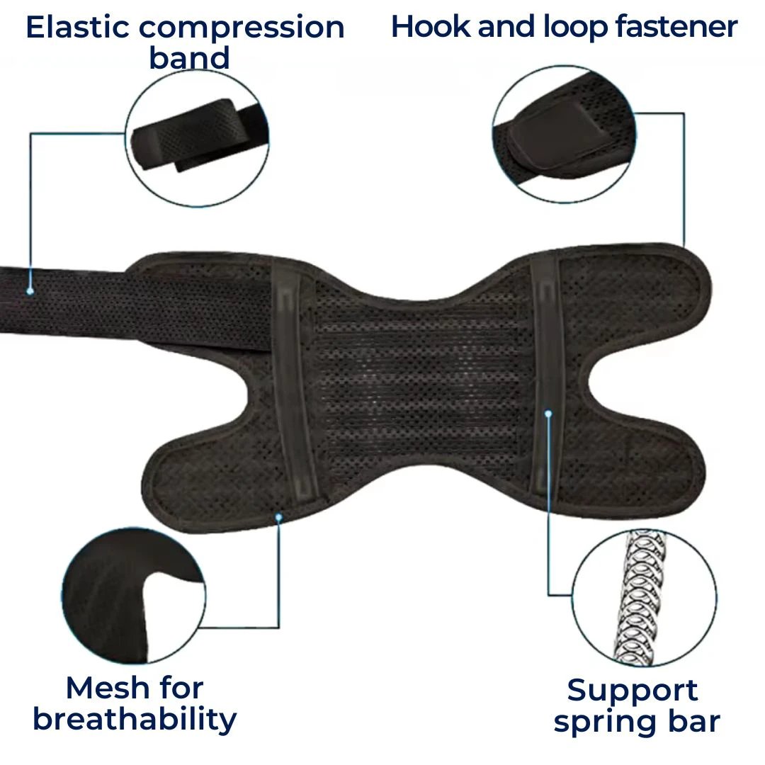 FlexGuard Knee Pads | with Support Compression Springs and Tension Strap - for Stability - Pain Relief and Protection Bowlift by Bowlift