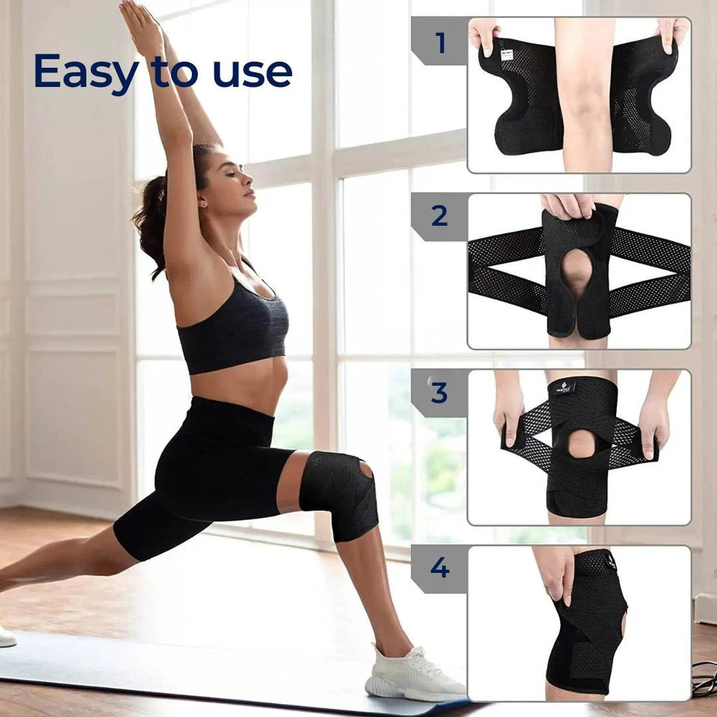 FlexGuard Knee Pads | with Support Compression Springs and Tension Strap - for Stability - Pain Relief and Protection Bowlift by Bowlift