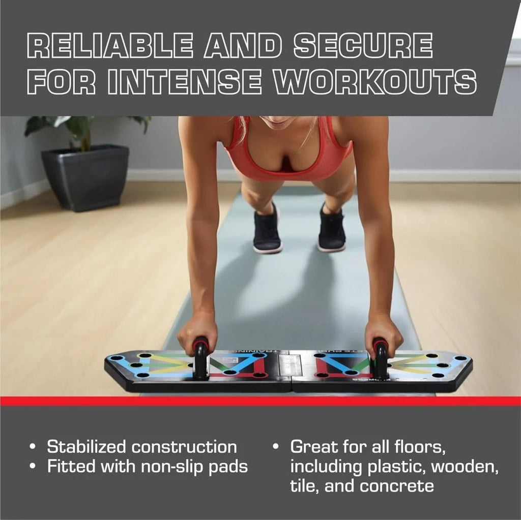 Foldable Push-up Board with 30 Positions for Targeted Muscle Training by BowLift