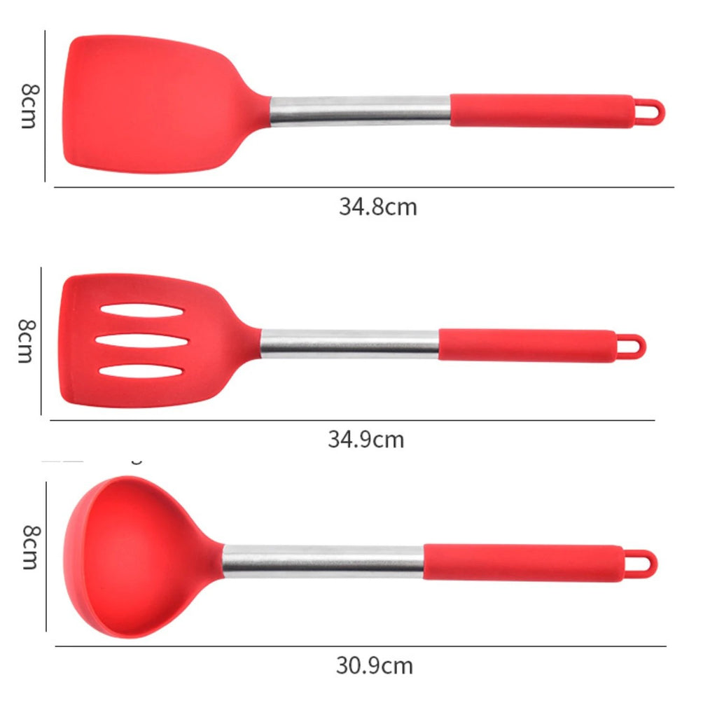 FlexiChef Silicone Kitchen Utensil Set | 3pcs by Casa & Beyond