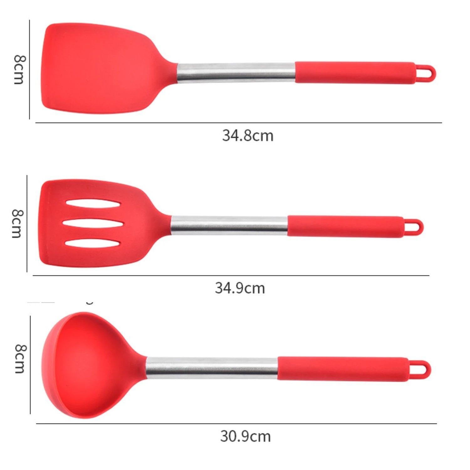 FlexiChef Silicone Kitchen Utensil Set | 3pcs by Casa & Beyond