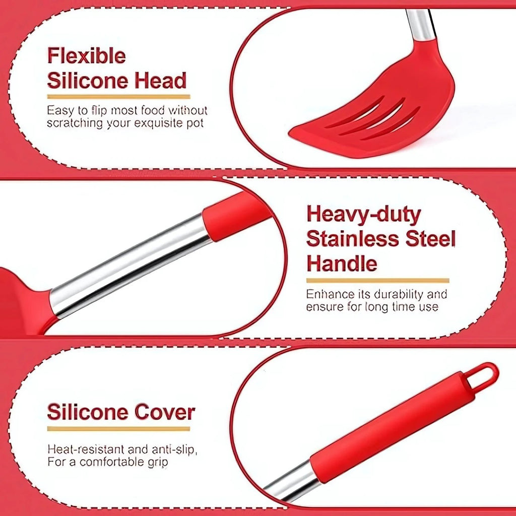 FlexiChef Silicone Kitchen Utensil Set | 3pcs by Casa & Beyond