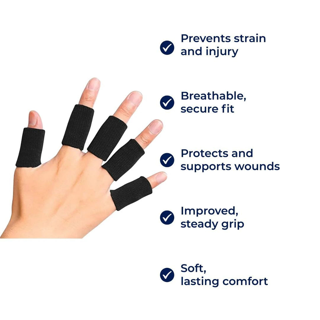 FlexiGuard | Finger Protection Sleeves – Injury Prevention – Breathable Snug Fit - Keeps wounds and bandages in place – Sports and Daily Comfort Bowlift by Bowlift