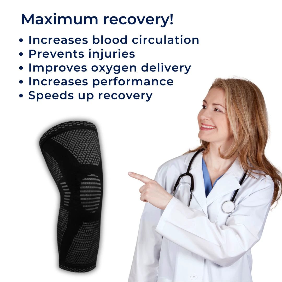 FlexiKnee Active Knee Protector | Compression Support for Stability and Pain Relief - Injury Recovery - Arthritis - Sports - Post-Surgery Bowlift by Bowlift