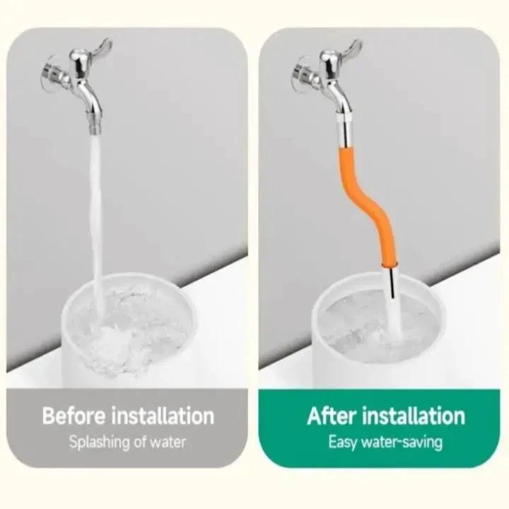 Flexible faucet extension – 50cm 360° swivel & water-saving by BowLift