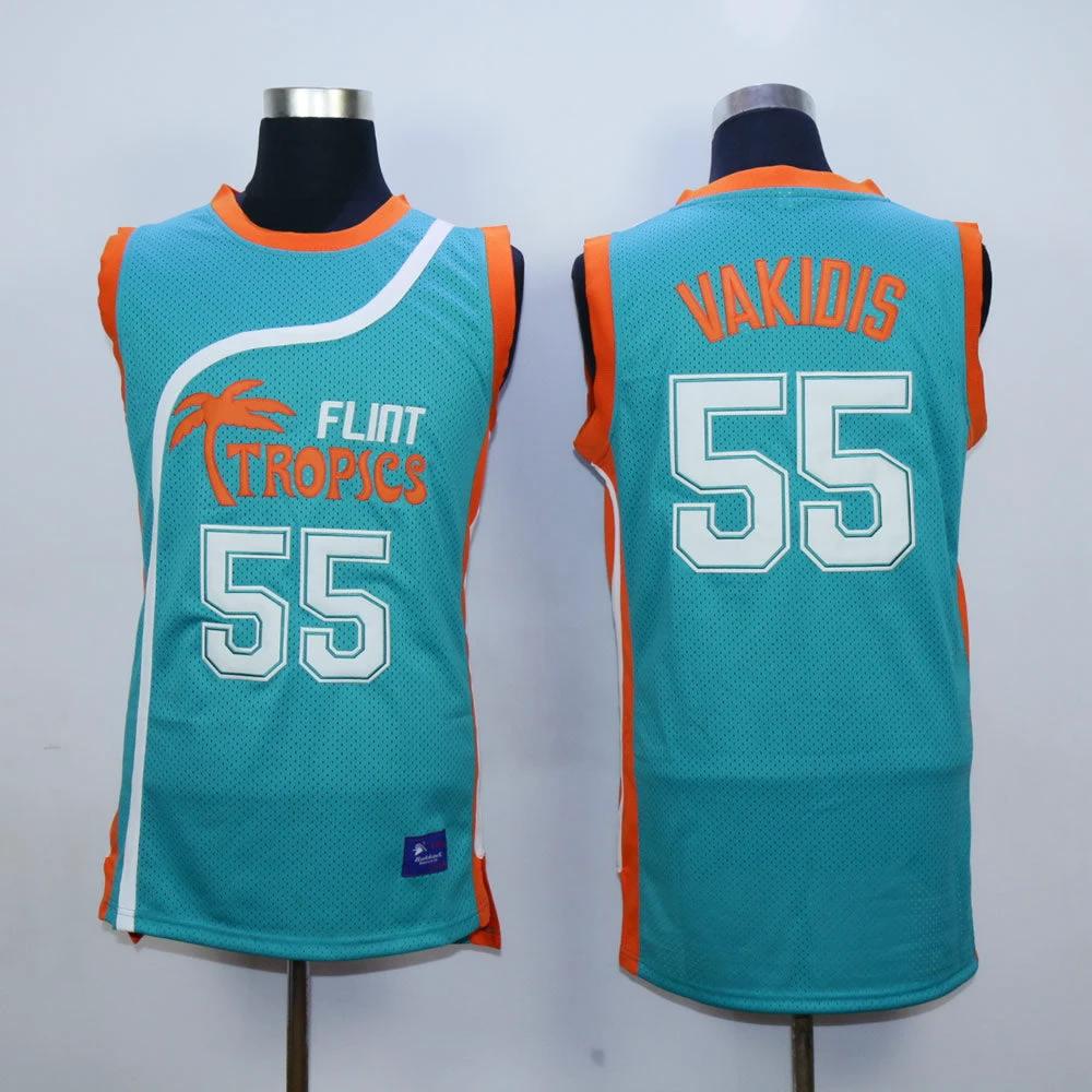 Flint Tropics #55 Vakidis Basketball Jersey by My store basketball