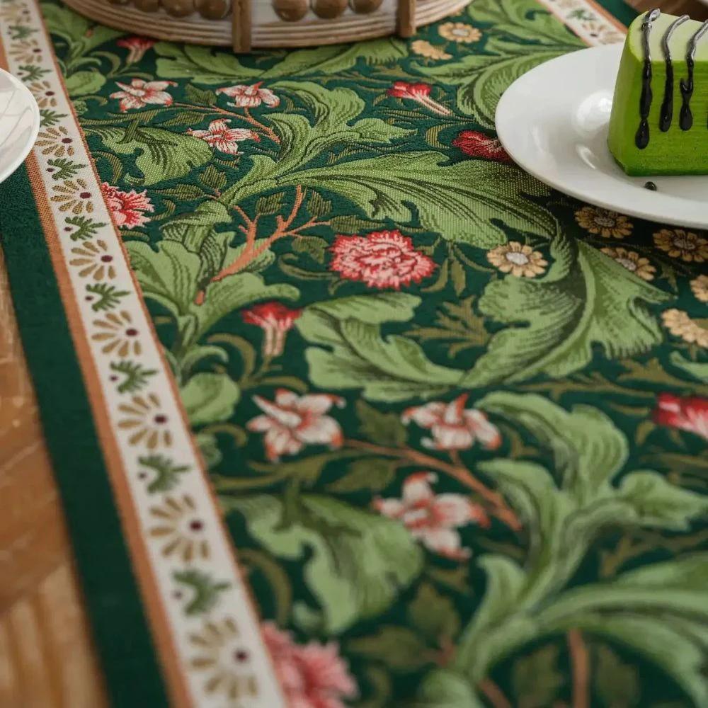 Flora Vine Embroidered Table Runner by Casa & Beyond