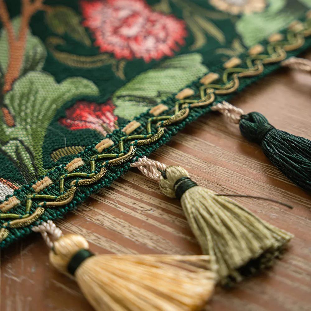 Flora Vine Embroidered Table Runner by Casa & Beyond