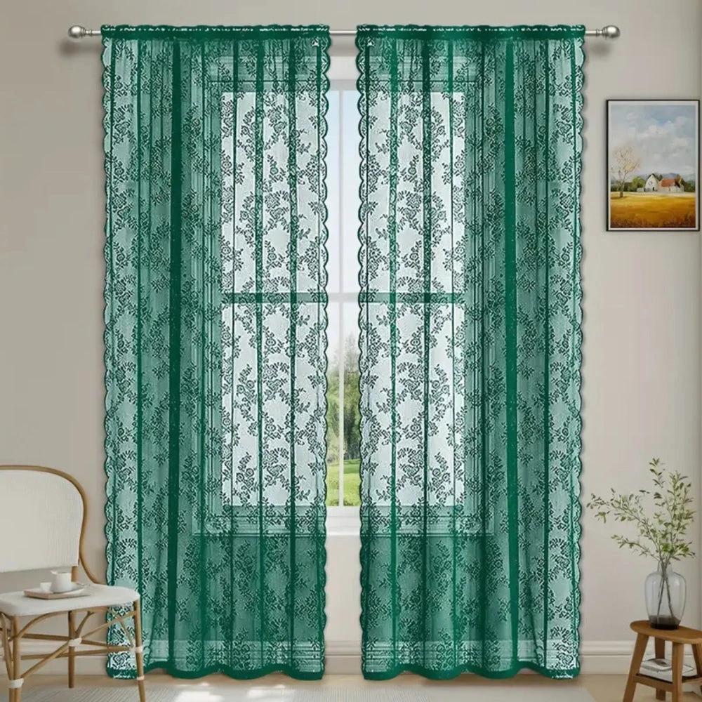 Floral Grace Sheer Curtains by Casa & Beyond