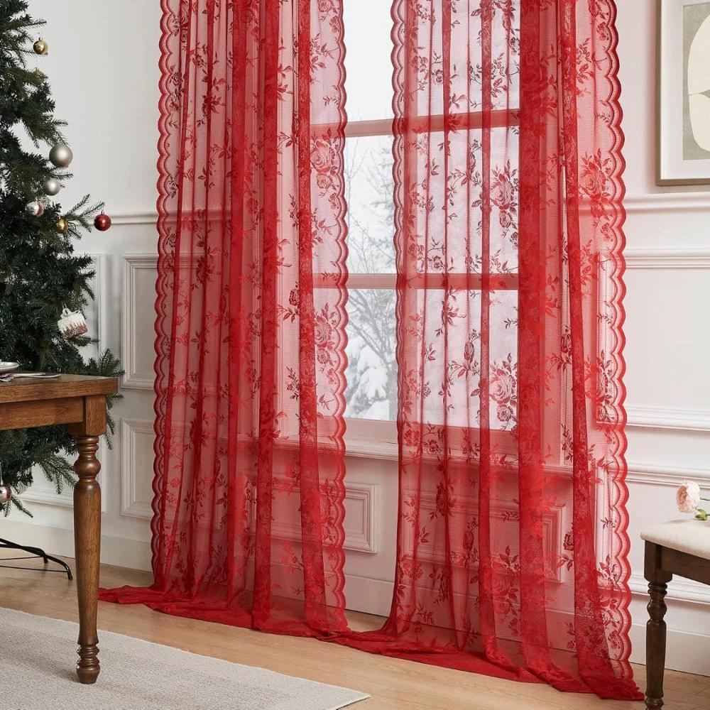 Floral Grace Sheer Curtains by Casa & Beyond
