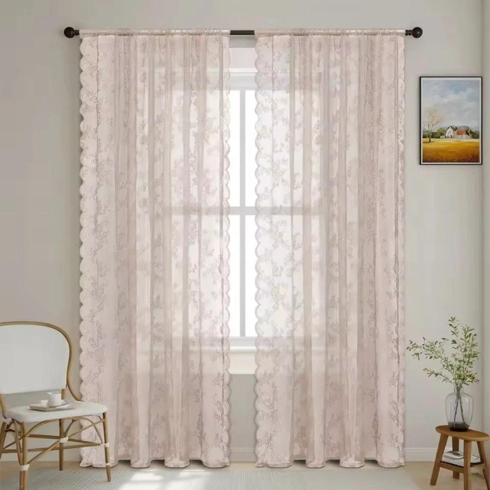 Floral Grace Sheer Curtains by Casa & Beyond