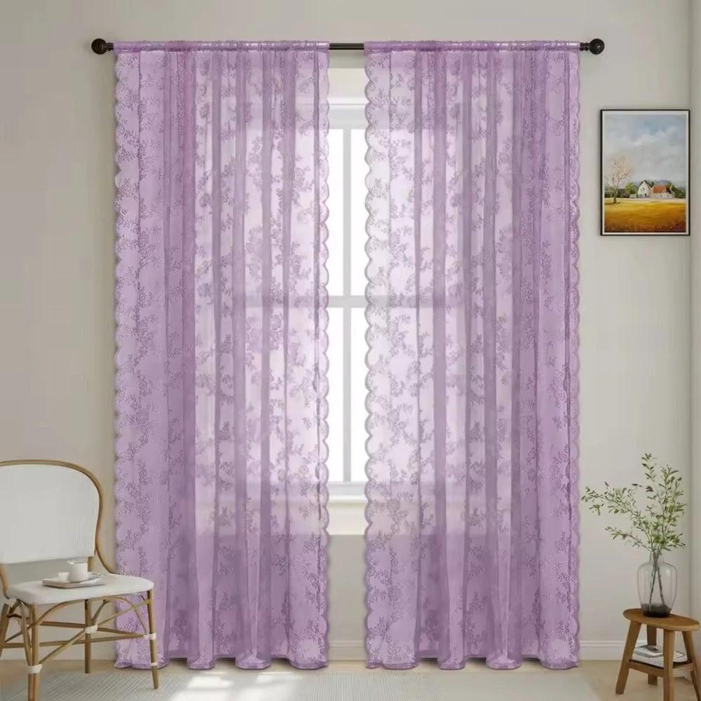 Floral Grace Sheer Curtains by Casa & Beyond
