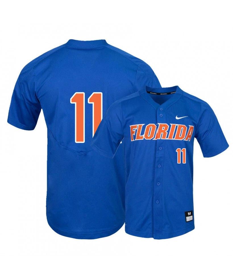 Florida Gators 11 Nathan Hickey Blue College Baseball Jersey by My Store