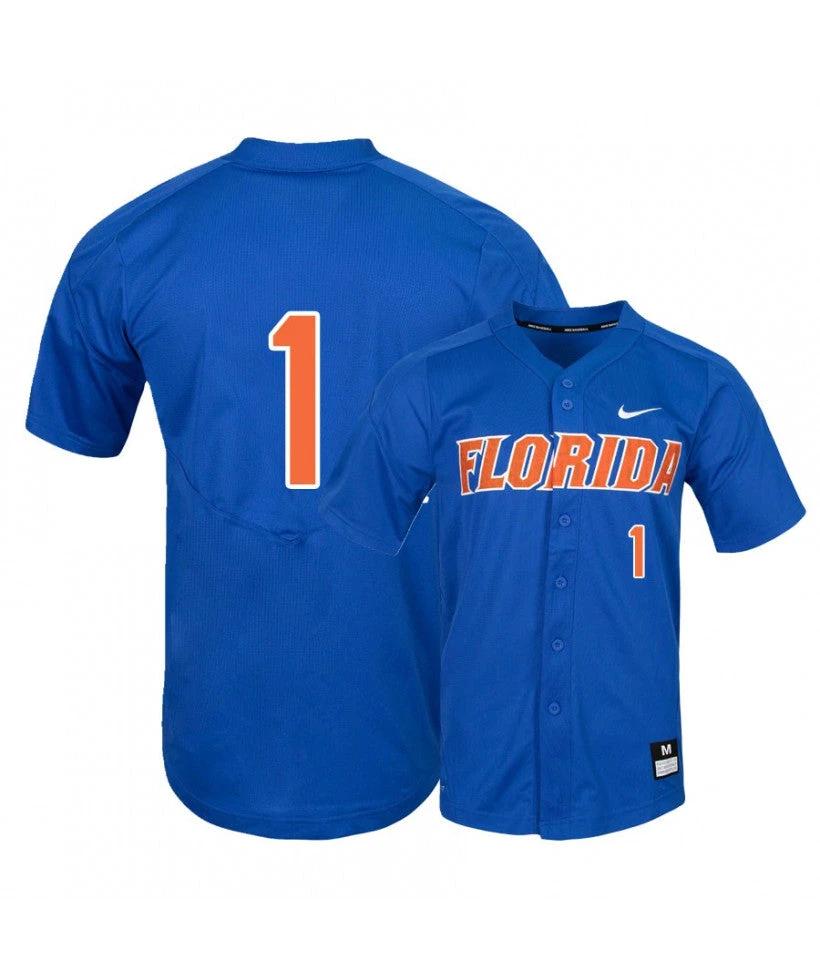 Florida Gators 1 Jacob Young Blue College Baseball Jersey by My Store