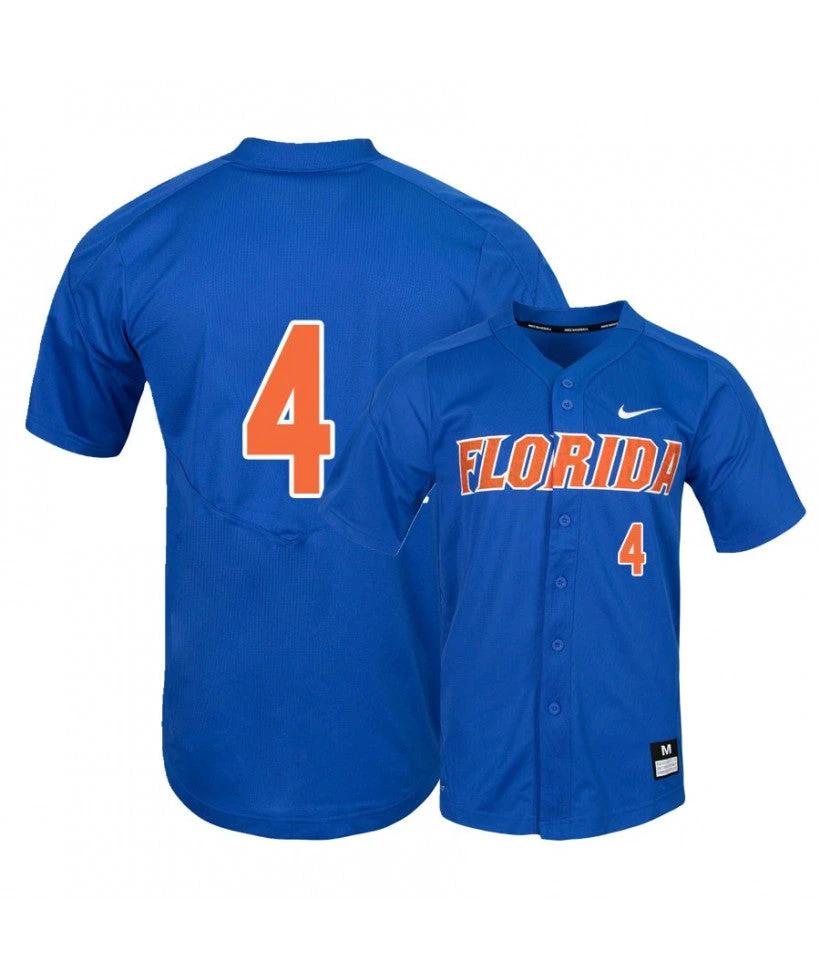 Florida Gators 4 Jud Fabian Blue College Baseball Jersey by My Store