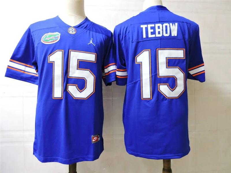Florida Gators #15 Tim Tebow College Football Jersey Blue by My Store