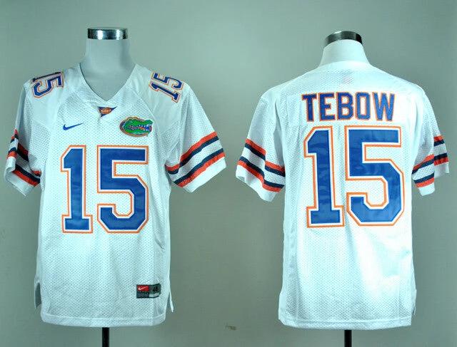 Florida Gators #15 Tim Tebow White NCAA College Football Jersey by My Store