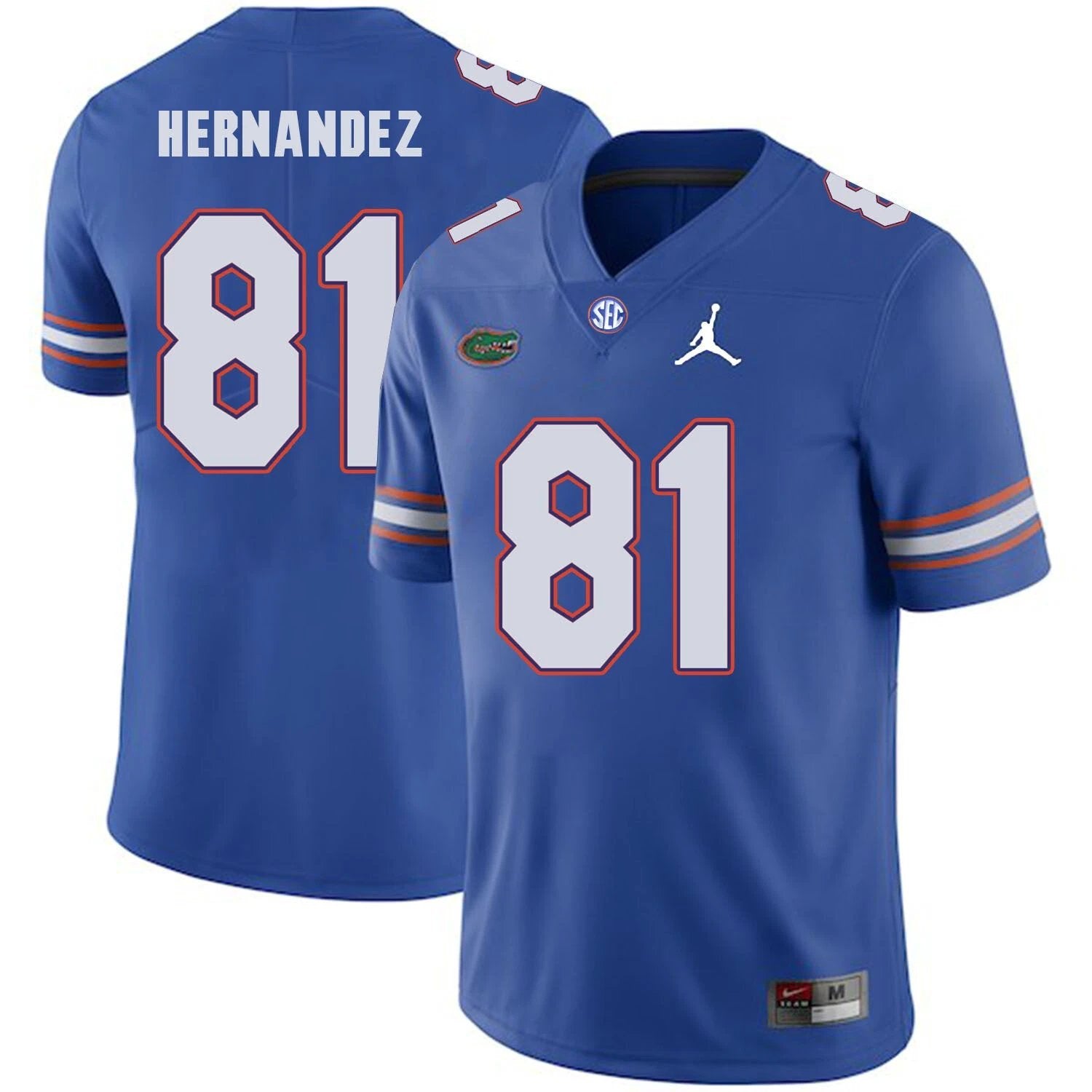 Florida Gators #81 Aaron Hernandez NCAA Football Jersey Blue Logo Patch by My Store