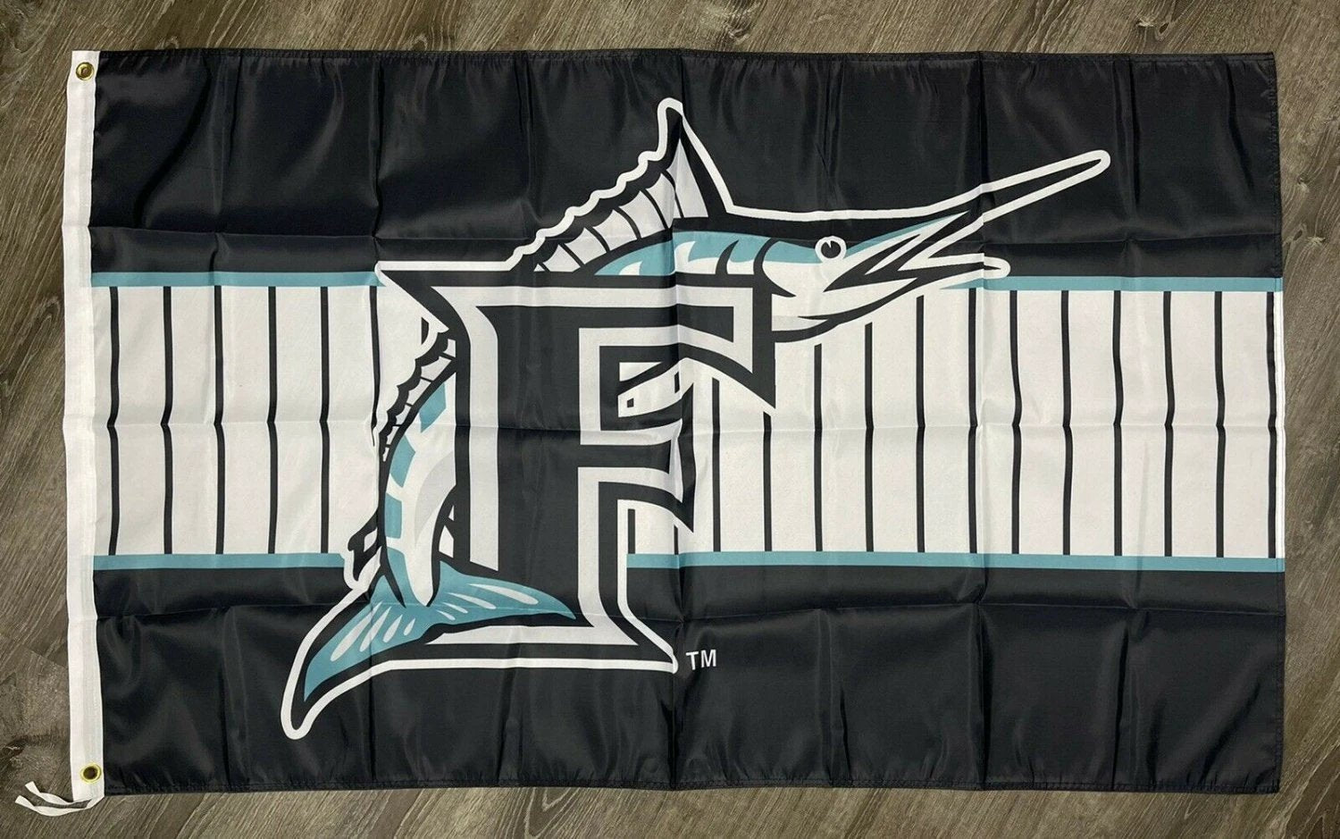 Florida Marlins Retro Style Flag 3x5 ft Black Sports Banner Man-Cave Garage by flagsjustdoit
