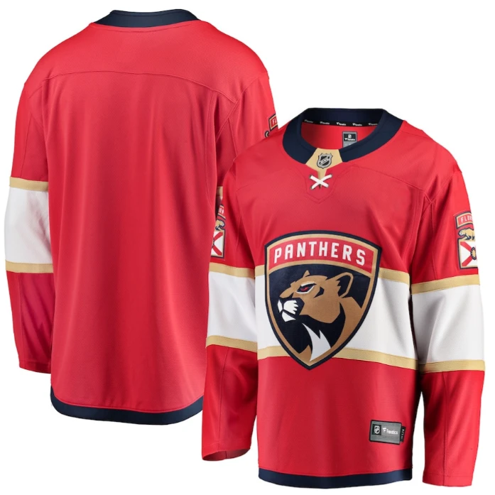Florida Panthers 2025 Breakaway Player Men Jersey Red by Hockey David