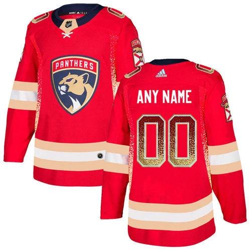 Florida Panthers Red Customized Drift Fashion Jersey by Hockey David