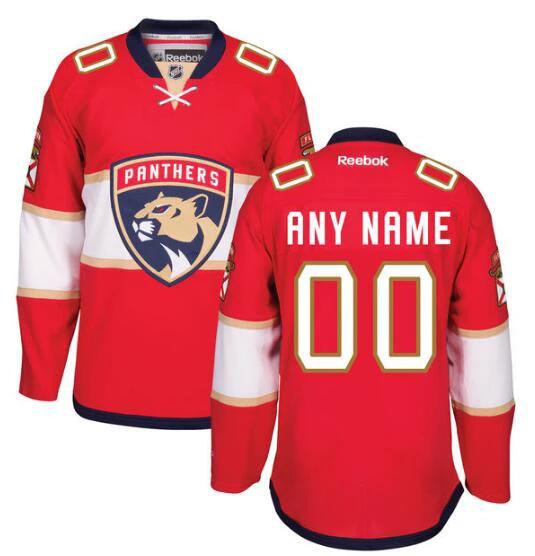 Florida Panthers Reebok Red Home Premier Custom Jersey by Hockey David