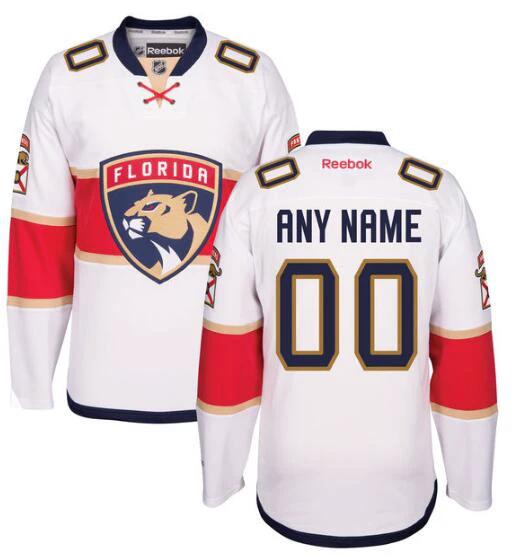 Florida Panthers Reebok White Away Premier Custom Jersey by Hockey David