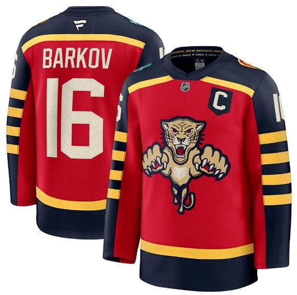 Florida Panthers #16 Aleksander Barkov Jersey Red 2026 Winter Classic Stitched by Hockey David