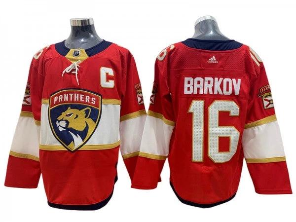 Florida Panthers #16 Aleksander Barkov Red Home Jersey by Hockey David
