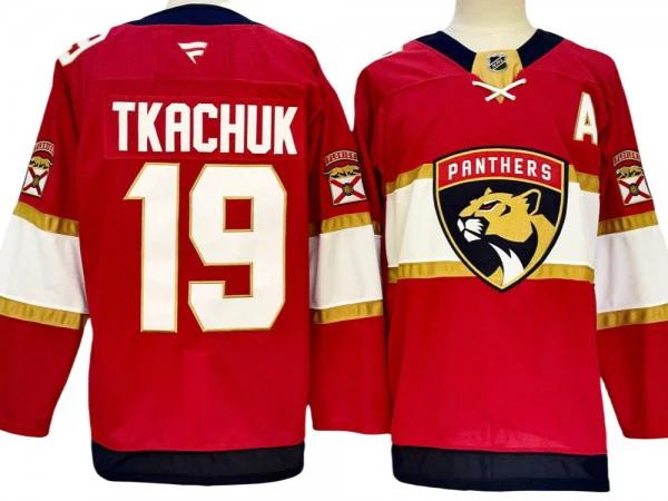 Florida Panthers #19 Matthew Tkachuk Red 2024 Home Jersey by Hockey David