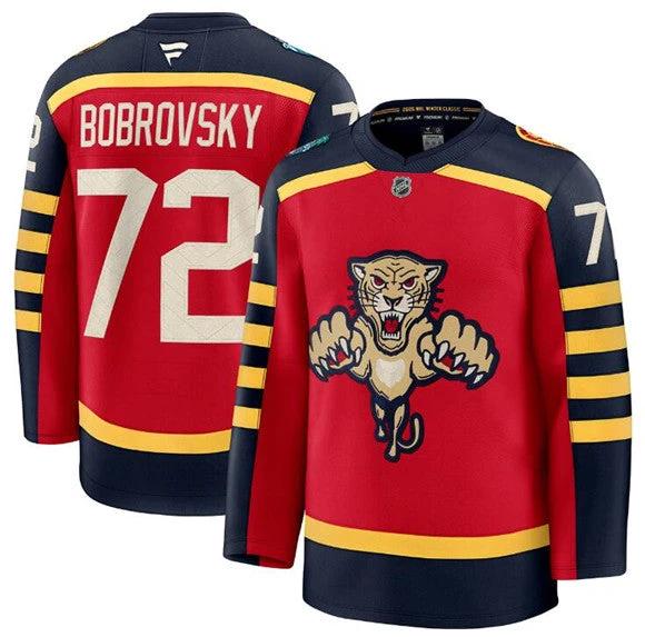 Florida Panthers #72 Sergei Bobrovsky Jersey Red 2026 Winter Classic Stitched by Hockey David