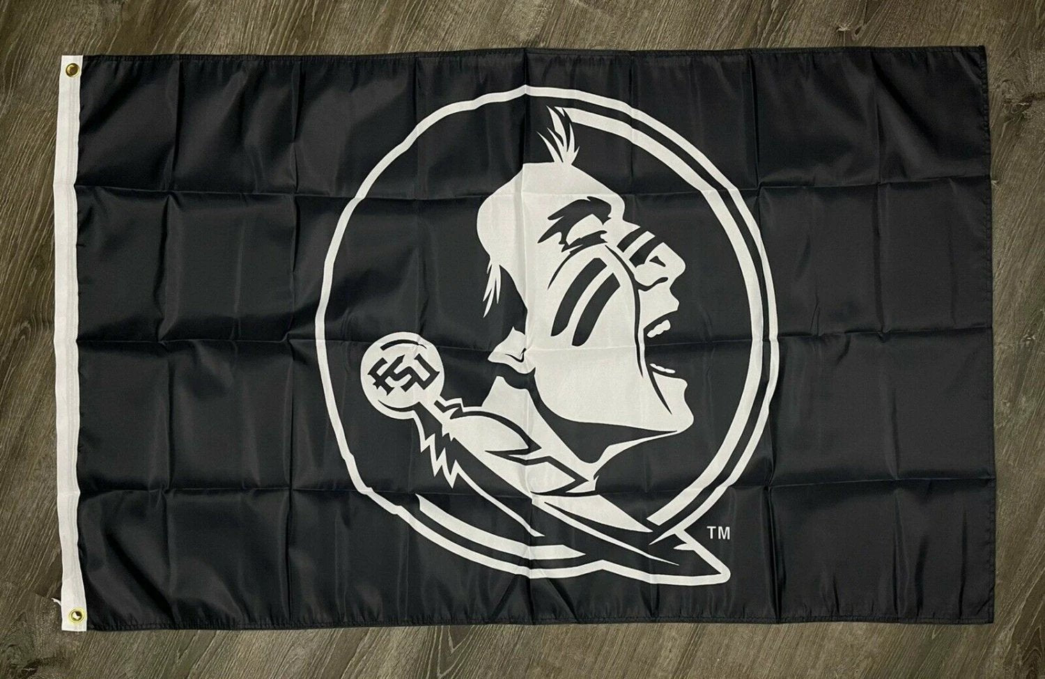 Florida State Seminoles Logo Flag 3x5 ft Black Sport Banner Man-Cave Garage by flagsjustdoit