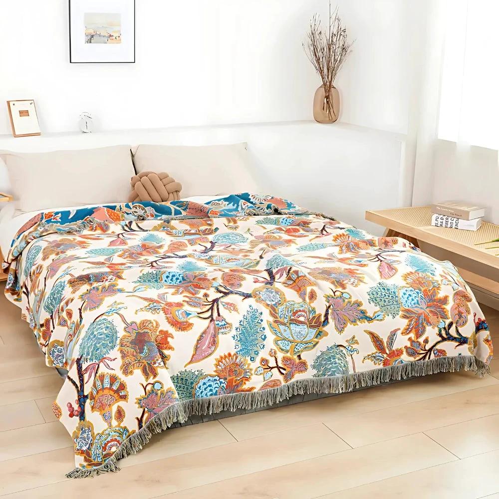 Floryn Garden-Inspired Reversible Blanket by Casa & Beyond
