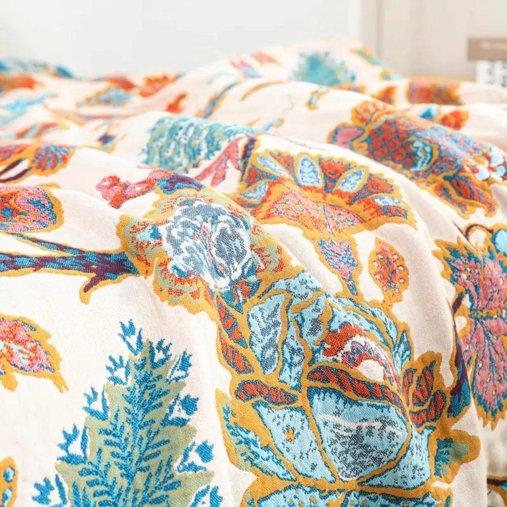 Floryn Garden-Inspired Reversible Blanket by Casa & Beyond