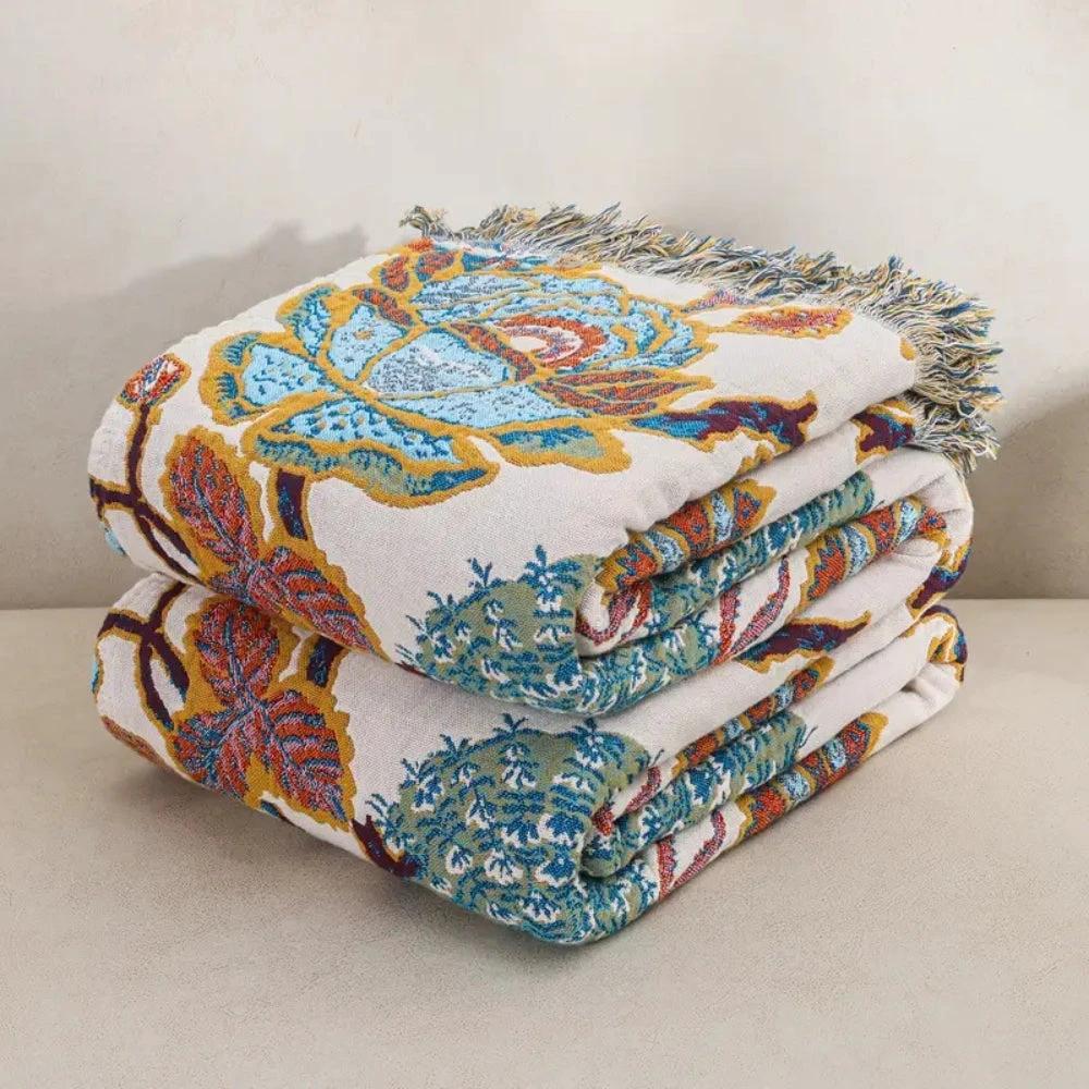 Floryn Garden-Inspired Reversible Blanket by Casa & Beyond